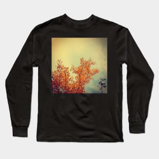 Yellow Birch Leaves Long Sleeve T-Shirt